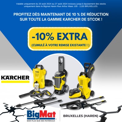 10% de réductions sur toute la gamme Karcher de stock